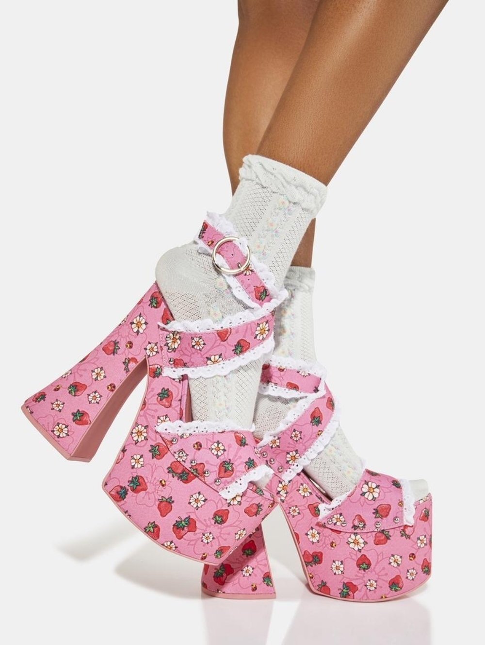 Dolls Kill X Strawberry Shortcake It's A Berry World Platform Heels
